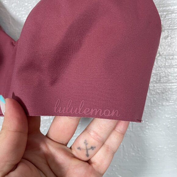 Lululemon Women 32C Misty Merlot Pink Like Nothing Sports Bra Wireless No Pads - Picture 4 of 6